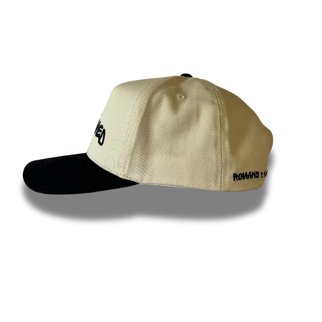 Unashamed Snapback // Black & Creme