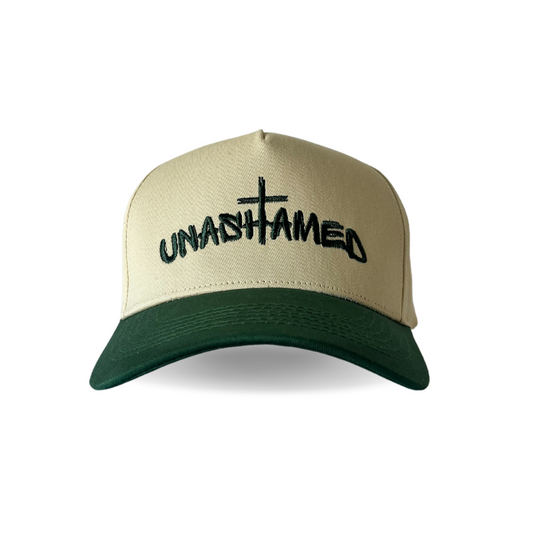 Unashamed Snapback // Green & Creme