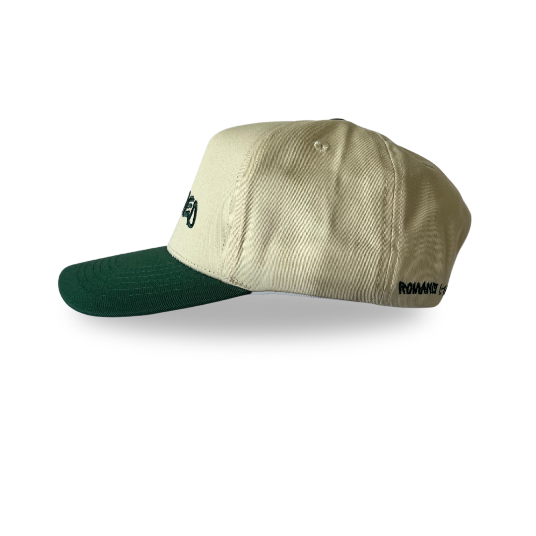 Unashamed Snapback // Green & Creme